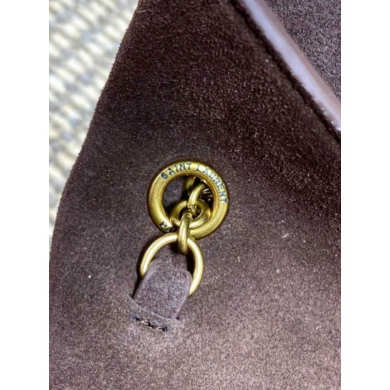 Replica YSL Saint Laurent Cassandre Borse Imitazioni a busta grande con catena scamosciata marrone Imitazioni Replica YSL Saint Laurent Cassandre Borse Imitazioni a busta grande con catena scamosciata marrone