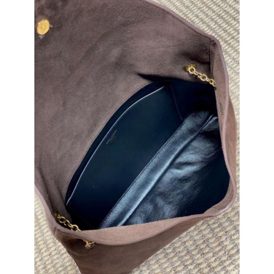 Replica YSL Saint Laurent Cassandre Borse Imitazioni a busta grande con catena scamosciata marrone Imitazioni Replica YSL Saint Laurent Cassandre Borse Imitazioni a busta grande con catena scamosciata marrone