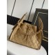 Replica Bora Pari a mano Chanel 25 Mini Hobo AS5293 Rafia intrecciata Marrone/Nero