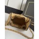 Replica Bora Pari a mano Chanel 25 Mini Hobo AS5293 Rafia intrecciata Marrone/Nero