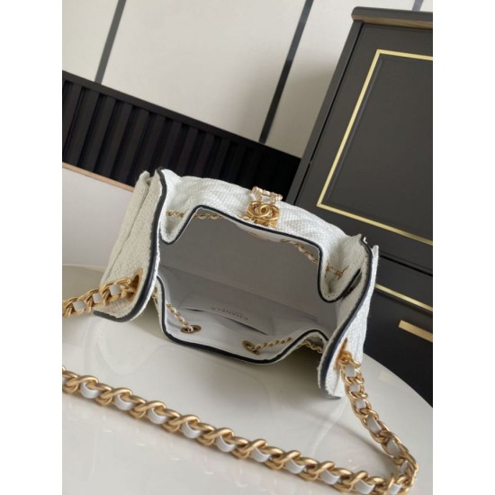 Replica Perfetta a mano Chanel 25 Mini Hobo AS5293 Rafia intrecciata Beige/Nero Imitazioni Replica Perfetta Borse a mano Chanel 25 Mini Hobo AS5293 Rafia intrecciata Beige/Nero