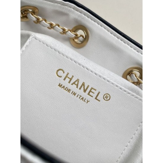 Replica Perfetta a mano Chanel 25 Mini Hobo AS5293 Rafia intrecciata Beige/Nero Imitazioni Replica Perfetta Borse a mano Chanel 25 Mini Hobo AS5293 Rafia intrecciata Beige/Nero