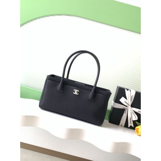 Replica Borse tote Chanel Cerf Executive AS2156 pelle di caviale Nero
