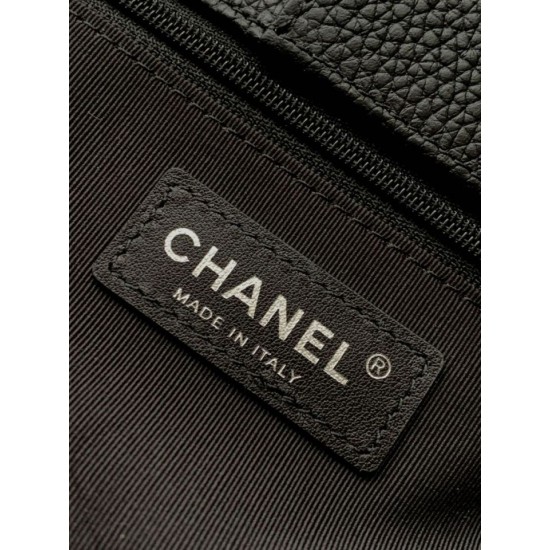 Replica Borse tote Chanel Cerf Executive AS2156 pelle di caviale Nero