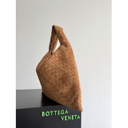 Borse a tracolla Bottega Veneta Large Hop pelle scamosciata marrone