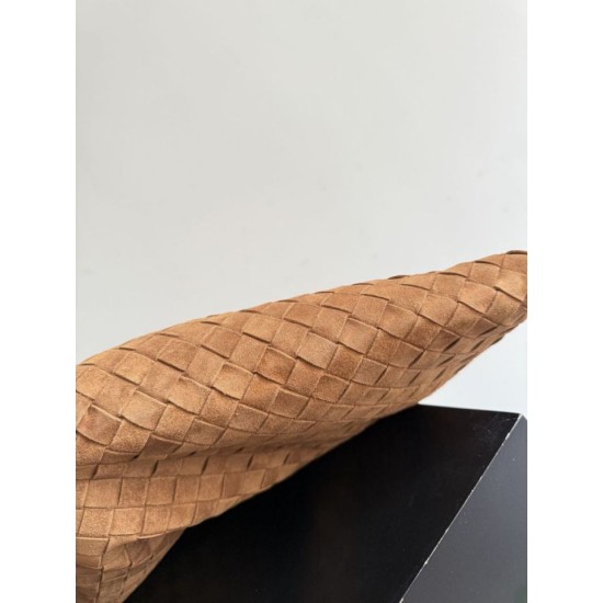 Replica borse griffate a tracolla Bottega Veneta Large Hop pelle scamosciata marrone Imitazioni Replica borse griffate a tracolla Bottega Veneta Large Hop pelle scamosciata marrone