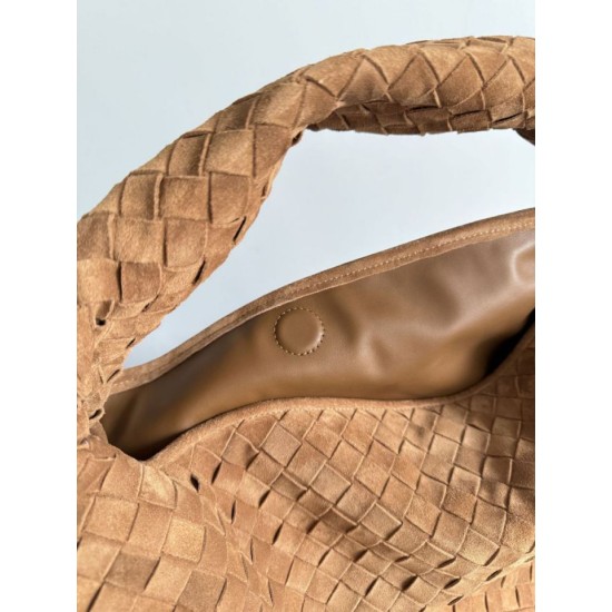 Replica borse griffate a tracolla Bottega Veneta Large Hop pelle scamosciata marrone Imitazioni Replica borse griffate a tracolla Bottega Veneta Large Hop pelle scamosciata marrone
