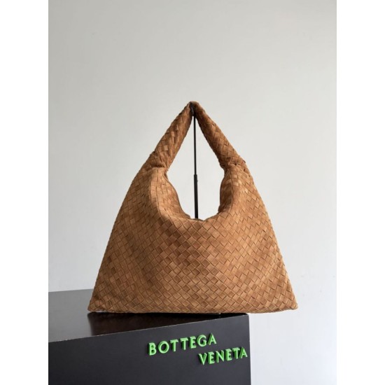 Replica borse griffate a tracolla Bottega Veneta Large Hop pelle scamosciata marrone Imitazioni Replica borse griffate a tracolla Bottega Veneta Large Hop pelle scamosciata marrone