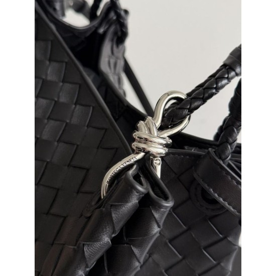 Replica Borse Bottega Veneta Parachute intrecciato nero Imitazioni Replica Borse Bottega Veneta Parachute intrecciato nero