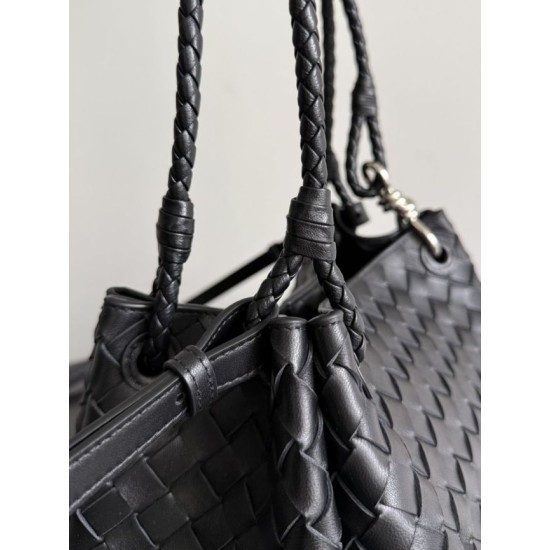 Replica Borse Bottega Veneta Parachute intrecciato nero Imitazioni Replica Borse Bottega Veneta Parachute intrecciato nero