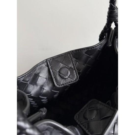 Replica Borse Bottega Veneta Parachute intrecciato nero Imitazioni Replica Borse Bottega Veneta Parachute intrecciato nero