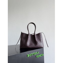 Borsa tote reversibile Bottega Veneta Pinacoteca intrecciato bordeaux