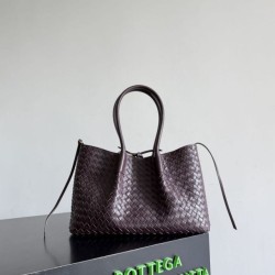 Replica Borsa tote reversibile Bottega Veneta Pinacoteca intrecciato bordeaux