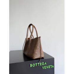Borse tote reversibile Bottega Veneta Pinacoteca intrecciato Marrone