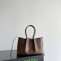 Replica Borse  tote reversibile Bottega Veneta Pinacoteca intrecciato Marrone