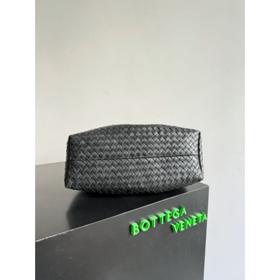 Replica Bora Pari tote reversibile Bottega Veneta Pinacoteca intrecciato Nero