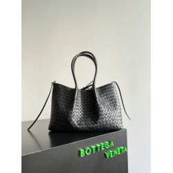Borsa Pari tote reversibile Bottega Veneta Pinacoteca intrecciato Nero