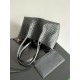 Replica Bora Pari tote reversibile Bottega Veneta Pinacoteca intrecciato Nero