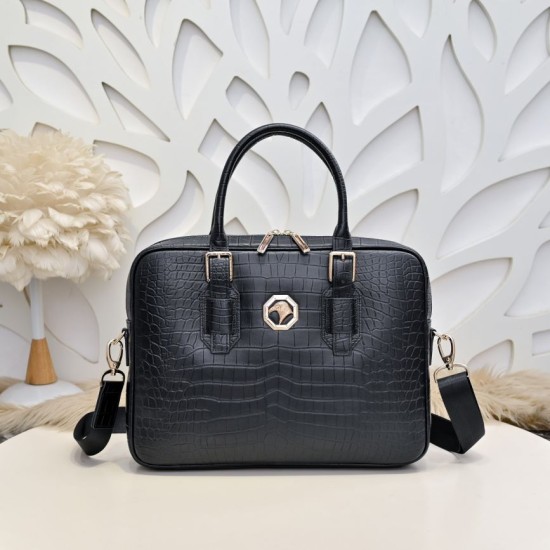 Replica Borsa da lavoro Stefano Ricci modello coccodrillo nera Imitazioni Replica Borsa da lavoro Stefano Ricci modello coccodrillo nera