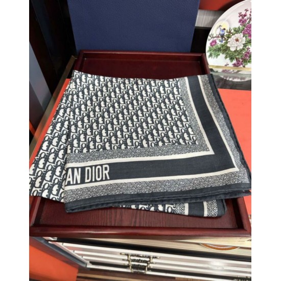 Replica Sciarpa Dior Oblique misto cashmere blu navy 65x185 Imitazioni Replica Sciarpa Dior Oblique misto cashmere blu navy 65x185