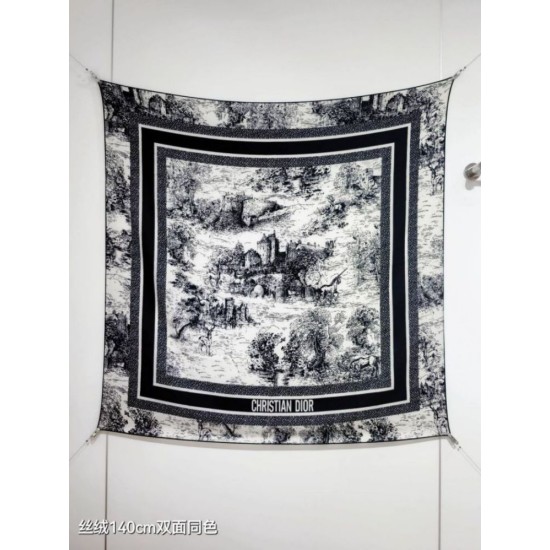 Replica Alta gamma Sciarpa quadrata twill di seta e cashmere Dior Toile de Jouy Sauvage Nero 140 x 140 Imitazioni Replica Alta gamma Sciarpa quadrata twill di seta e cashmere Dior Toile de Jouy Sauvage Nero 140 x 140