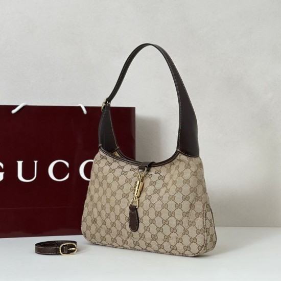 Replica Borsa a tracolla piccola Gucci Jackie Slim 863136/863137 Marrone Imitazioni Replica Borsa a tracolla piccola Gucci Jackie Slim 863136/863137 Marrone