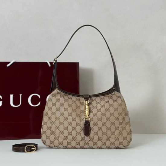 Replica Borsa a tracolla piccola Gucci Jackie Slim 863136/863137 Marrone Imitazioni Replica Borsa a tracolla piccola Gucci Jackie Slim 863136/863137 Marrone