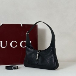Replica Borsa a tracolla piccola Gucci Jackie Slim 863136/863137 Nero Imitazioni Replica Borsa a tracolla piccola Gucci Jackie Slim 863136/863137 Nero