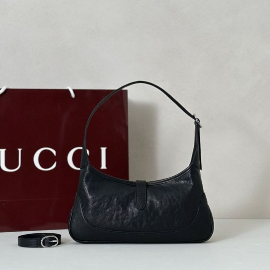 Replica Borsa a tracolla piccola Gucci Jackie Slim 863136/863137 Nero Imitazioni Replica Borsa a tracolla piccola Gucci Jackie Slim 863136/863137 Nero