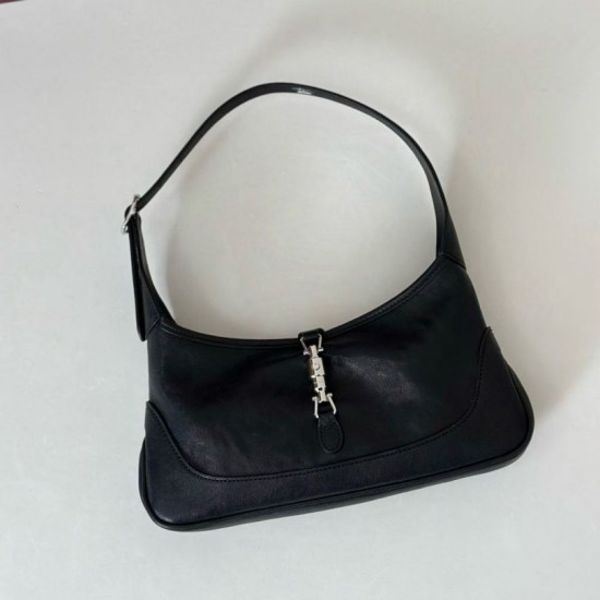 Replica Borsa a tracolla piccola Gucci Jackie Slim 863136/863137 Nero Imitazioni Replica Borsa a tracolla piccola Gucci Jackie Slim 863136/863137 Nero
