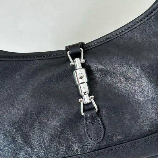 Replica Borsa a tracolla piccola Gucci Jackie Slim 863136/863137 Nero Imitazioni Replica Borsa a tracolla piccola Gucci Jackie Slim 863136/863137 Nero