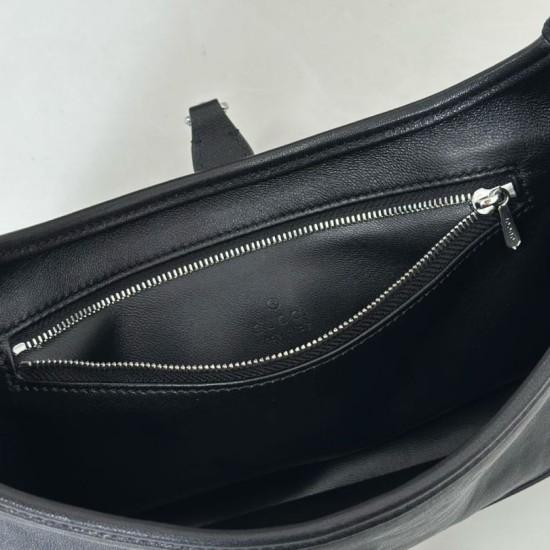 Replica Borsa a tracolla piccola Gucci Jackie Slim 863136/863137 Nero Imitazioni Replica Borsa a tracolla piccola Gucci Jackie Slim 863136/863137 Nero