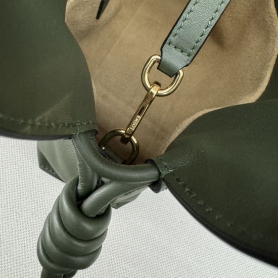 Replica Borsa a mano Mini Loewe Flamenco nappa verde