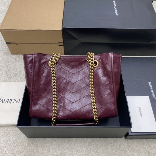 Replica Borse YSL Saint Laurent Niki piccola shopping pelle bovina oliata e cerata Rosso Imitazioni Replica Borse YSL Saint Laurent Niki piccola shopping pelle bovina oliata e cerata Rosso