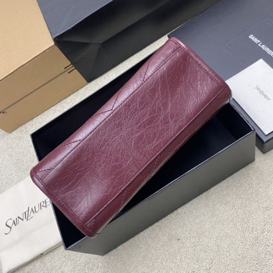 Replica Borse YSL Saint Laurent Niki piccola shopping pelle bovina oliata e cerata Rosso Imitazioni Replica Borse YSL Saint Laurent Niki piccola shopping pelle bovina oliata e cerata Rosso