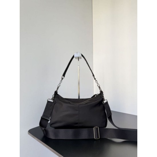Replica Borse Firmate  a tracolla piccola Balenciaga Le City Moto nylon nera