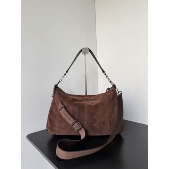 Replica Borsa a tracolla media Balenciaga Le City scamosciata marrone Imitazioni Replica Borsa a tracolla media Balenciaga Le City scamosciata marrone