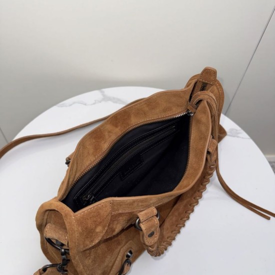 Replica Borsa 1:1 tote Balenciaga Le City Medium scamosciata cammello Imitazioni Replica Borsa 1:1 tote Balenciaga Le City Medium scamosciata cammello