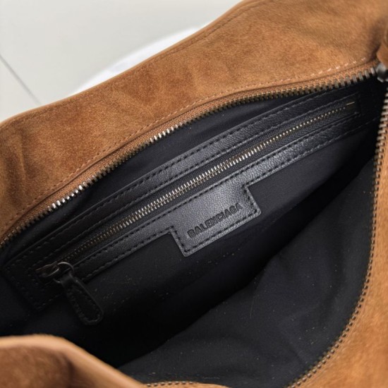 Replica Borsa 1:1 tote Balenciaga Le City Medium scamosciata cammello Imitazioni Replica Borsa 1:1 tote Balenciaga Le City Medium scamosciata cammello