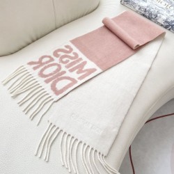 Replica Sciarpa reversibile in cashmere Dior Miss Dior Graffiti grigio/Rosa 17 x 140