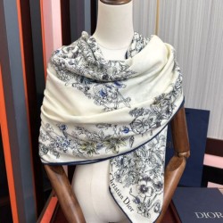Replica Dettagli perfetti Sciarpa Mitzah in seta e cashmere multicolore Dior D-Floral 140 x 140 01