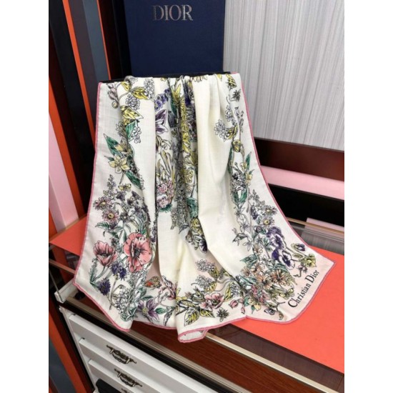 Replica Sciarpa Mitzah in seta e cashmere multicolore Dior D-Floral 140 x 140 02 Imitazioni Replica Sciarpa Mitzah in seta e cashmere multicolore Dior D-Floral 140 x 140 02