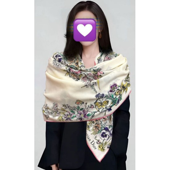 Replica Sciarpa Mitzah in seta e cashmere multicolore Dior D-Floral 140 x 140 02 Imitazioni Replica Sciarpa Mitzah in seta e cashmere multicolore Dior D-Floral 140 x 140 02