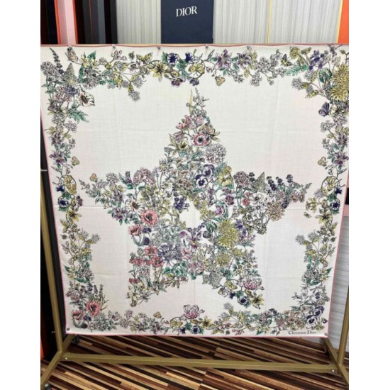 Replica Sciarpa Mitzah in seta e cashmere multicolore Dior D-Floral 140 x 140 02 Imitazioni Replica Sciarpa Mitzah in seta e cashmere multicolore Dior D-Floral 140 x 140 02