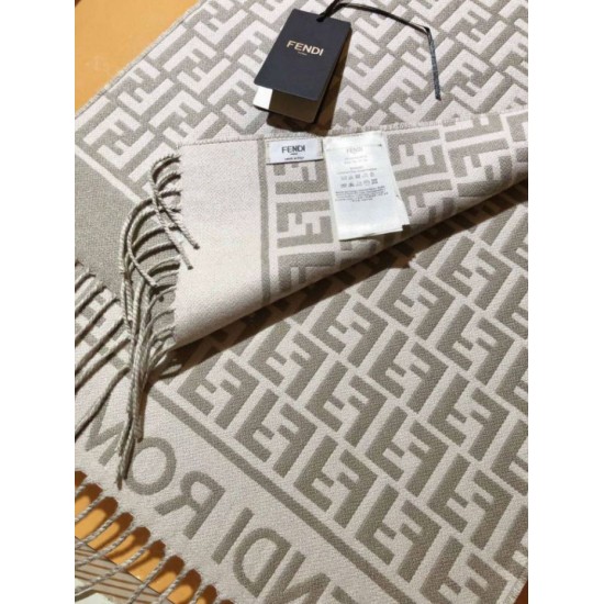 Replica Sciarpa Fendi FF in misto lana e cashmere grigio tortora 32 x 200 Imitazioni Replica Sciarpa Fendi FF in misto lana e cashmere grigio tortora 32 x 200