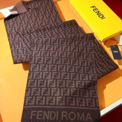 Replica Pari Sciarpa Fendi FF in misto lana e cashmere bordeaux 32 x 200