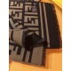 Replica Pari Sciarpa in misto lana con intarsio logo FF Fendi marrone 42 x 180
