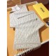 Replica Sciarpa Fendi FF in misto lana e cashmere Beige 32 x 200