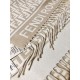 Replica Sciarpa Fendi FF in misto lana e cashmere Beige 32 x 200