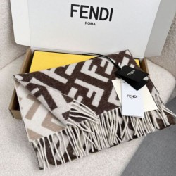 Replica Pari Sciarpa Fendi FF misto cashmere e lana grigio tortora 35 x 180 Imitazioni Replica Pari Sciarpa Fendi FF misto cashmere e lana grigio tortora 35 x 180